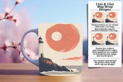 Modern Boho Pattern Mug Wrap 11oz 15oz Product Image 1