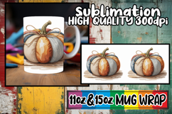 Uplifting moments 11oz 15oz sublimation wrap, Pumpkin Waterc Product Image 1