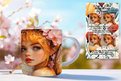 Radiant 15oz Mug Wrap Png Template , Fairy Product Image 1