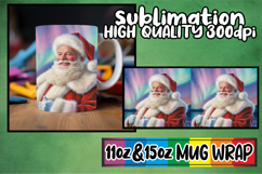 Glowing hearts 11oz 15oz mug wrap, Christmas Product Image 1