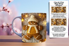 3D Gingerbread Man Wrap | Christmas Mug Sublimation Product Image 1