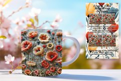 Delicate Flower Pattern Mug Wrap - Spring Edition Product Image 1