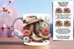 Cute 15oz Mug Wrap Png Artwork , Western Product Image 1