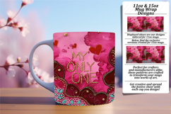 Unique 15oz Mug Wrap Png Design , Love Product Image 1