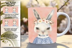 Whimsical Bunny and Flower Mug Wrap Product Image 1