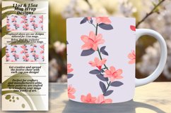 Watercolor Spring Blossom Mug Wrap 11oz 15oz Product Image 1
