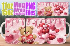 Serene mornings sublimation mug wrap, Love Bear Product Image 1