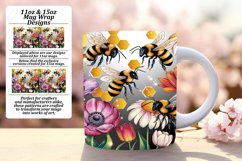 Bold 11oz Mug Wrap Png Artwork , Bee Product Image 1