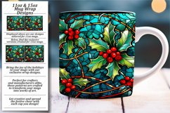 Xmas Stained Glass Style Mug 11oz/15oz Product Image 1