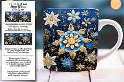 Glittering Holiday Cheers: 3D Christmas Mug Wrap Product Image 1