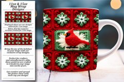 Embroidered Crochet Xmas Mug Sublimation Wrap Product Image 1