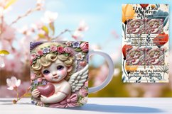 Colorful 11oz Mug Wrap Png Design , 3D Cupid Product Image 1