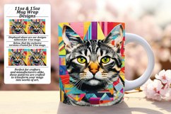 Sublimation Cat Mug Wraps in Various Styles Product Image 1