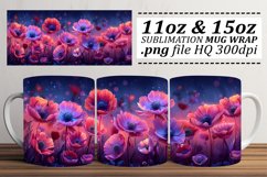 Spring Pattern Mug Wrap - Floral Design 11oz 15oz Product Image 1