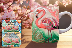 Bright 11oz Mug Wrap Png Artwork , Flamingo Product Image 1