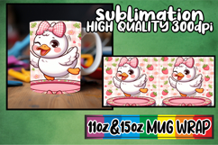 Charming whispers 11oz 15oz mug wrap, Cute Goose Product Image 1