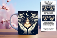 Dazzling 15oz Mug Wrap Png Template , Mystic Product Image 1