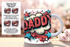 Cartoon Dad Mug Wrap - 15oz Product Image 1