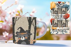 Autumn Bear Halloween Wrap Mug Sublimation Art 11oz/15oz Product Image 1
