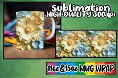 Artistic 3D Abstract Mug Wrap, Sublimation Design Product Image 1