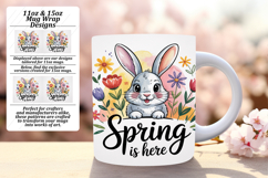 Dynamic 15oz Mug Wrap Png Artwork , Easter Bunny Product Image 1