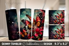 Christmas Butterfly Tumbler Design Product Image 1