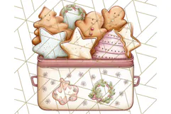 Christmas Sweet Shoppe Clipart PNG, Pastel Bakery Art Product Image 4