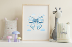 Minimalist Cloudy Sky Coquette Bow Clipart Product Image 8