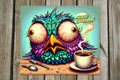 Good morning | 4 skinny tumbler Sublimation designs PL2, PNG Product Image 4