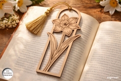 Daffodil Flower Bookmark Laser Cut | Book Lover | SVG Product Image 2