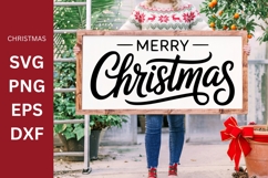 Merry Christmas SVG, Silhouette, Cricut Product Image 1