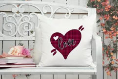 Baffalo Plaid Love PNG For Valentines Day Sublimation Product Image 7
