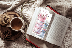 Cute Book &amp; Coffee Bookmark Set,Dreamy Floral Teacup Art Product Image 8