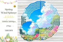 Spring Wind Spinner Sublimation, Flowers Wind Spinner PNG Product Image 1
