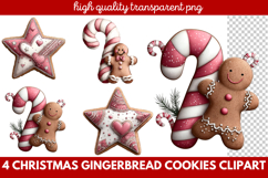Christmas Gingerbread Cookies Clipart | Cute Holiday Cookie Product Image 1