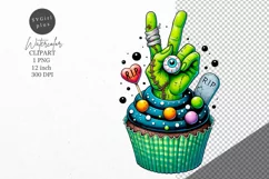 Halloween clipart, Cupcake clipart, Autumn clipart Product Image 1