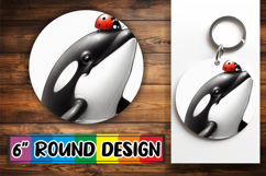 Luminous Car Coasters Round PNG, Cute Animals Product Image 1