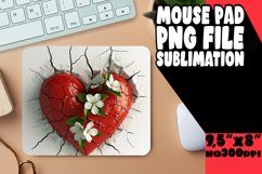 Flower 3D Heart Mouse Pad Product Image 1