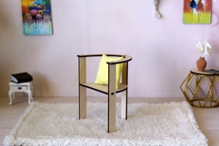 Miniature simple chair laser cut download file dollhouse fur Product Image 8
