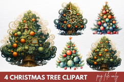 Christmas Tree Clipart Sublimation Christmas Tree Product Image 1