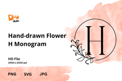 Hand-drawn Flower Monogram Product Image 1
