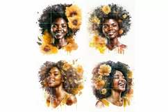 Black Girl With Sunflower | 4 Black Magic Girl Sublimation Product Image 2