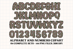Christmas Alphabet png clipart, christmas letters doodle Product Image 2