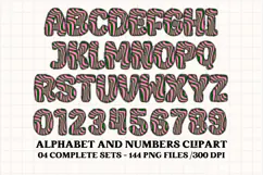 Christmas Alphabet png clipart, christmas letters doodle Product Image 2