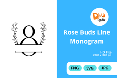 Rose Buds Line Monogram Product Image 1
