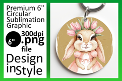 Creative Round Design for Car Coasters , Cute Bunny Product Image 1