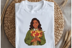 Autumn motivational woman png design for T-shirts Product Image 5
