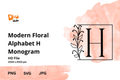 Modern Floral Alphabet Monogram Product Image 1