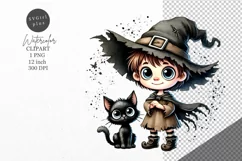 Halloween clipart, Witch clipart, Autumn clipart Product Image 1