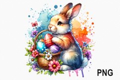 Easter Day Bunny Sublimation - Easter Day Clipart PNG Design Product Image 1
